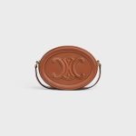 OVAL BAG CUIR TRIOMPHE IN SMOOTH CALFSKIN TAN